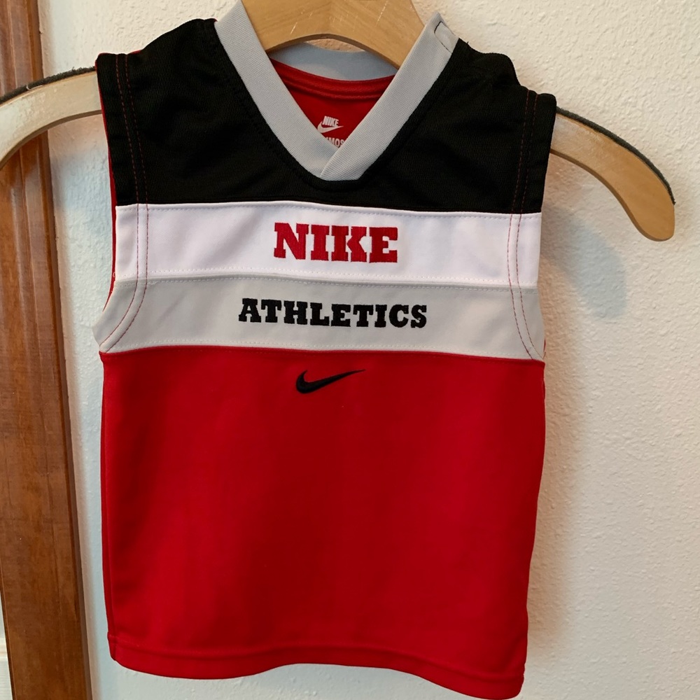 ** Nike Jersey Vest Red & Black 24 months